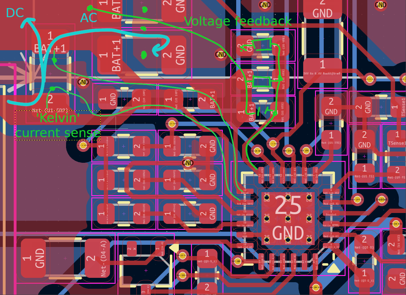 Kelvin sensing layout