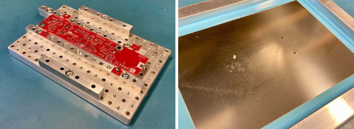 Our custom stencil alignment tool