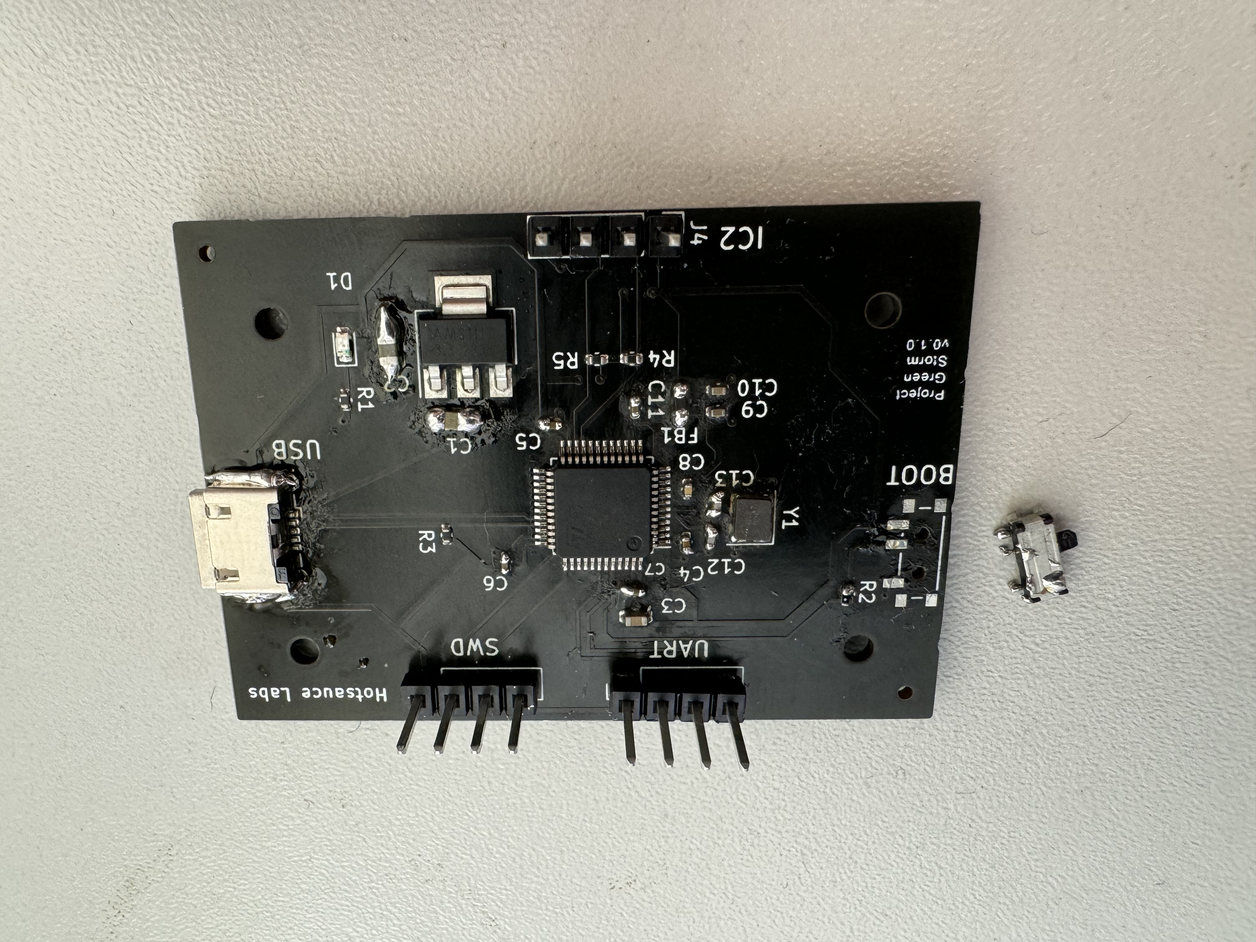 My first PCB: Still need to work on my soldering skills